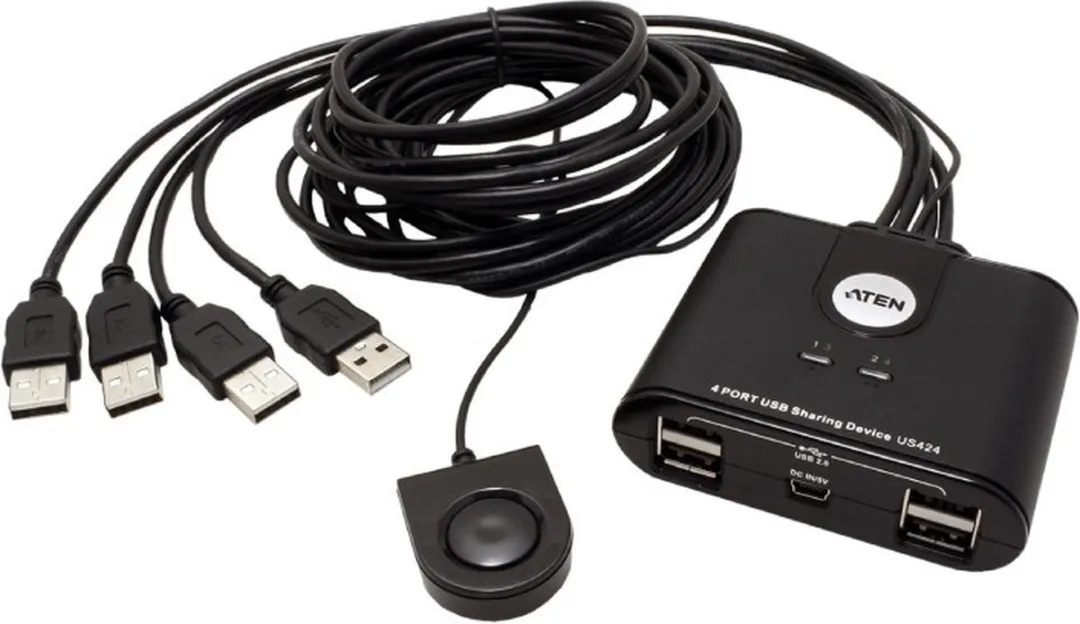 Aten US424 USB 2.0 Randapparatuurschakelaar