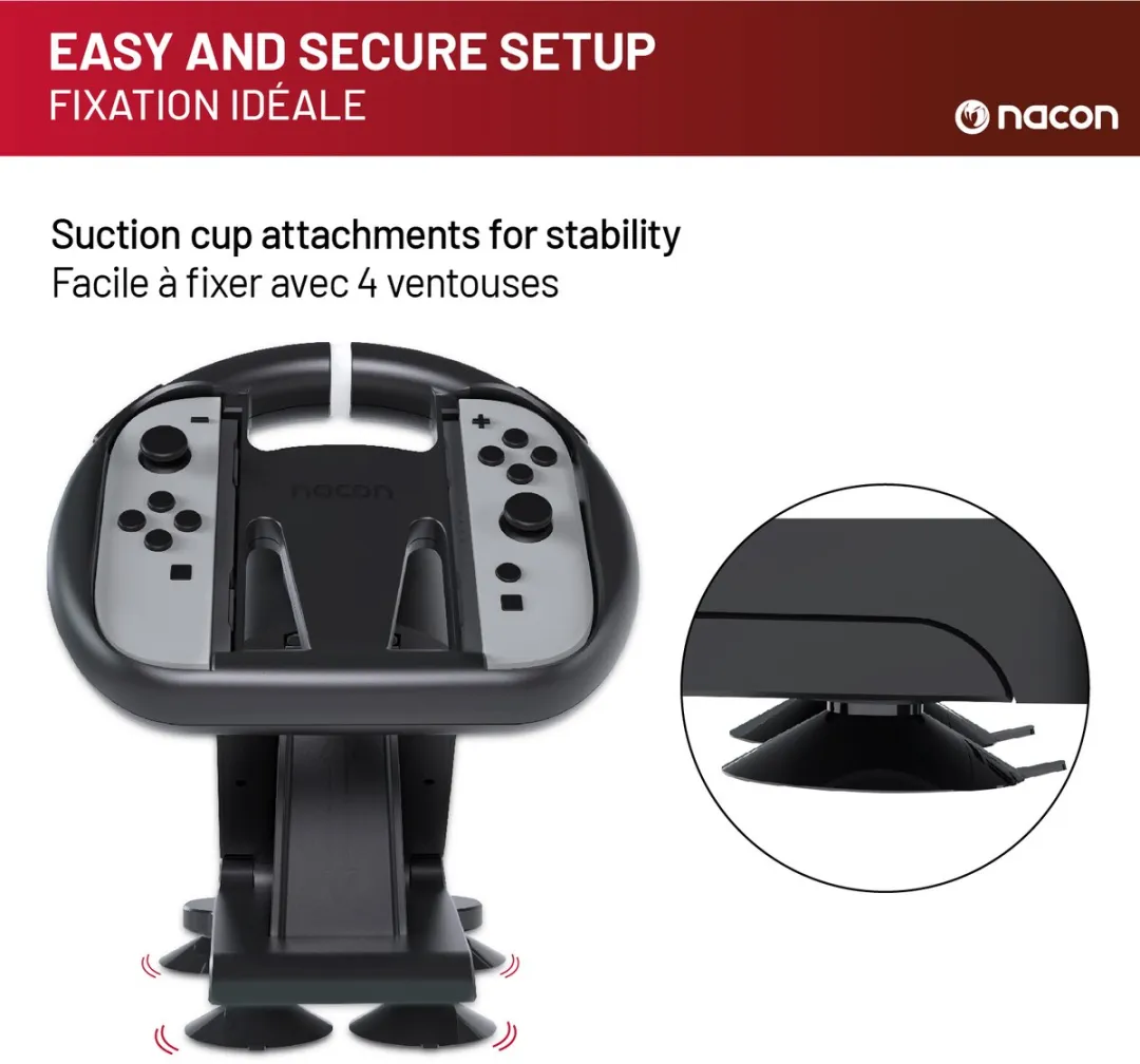 Nacon NA028232 Opvouwbaar Racingstuur Nintendo Switch 2 - Zwart