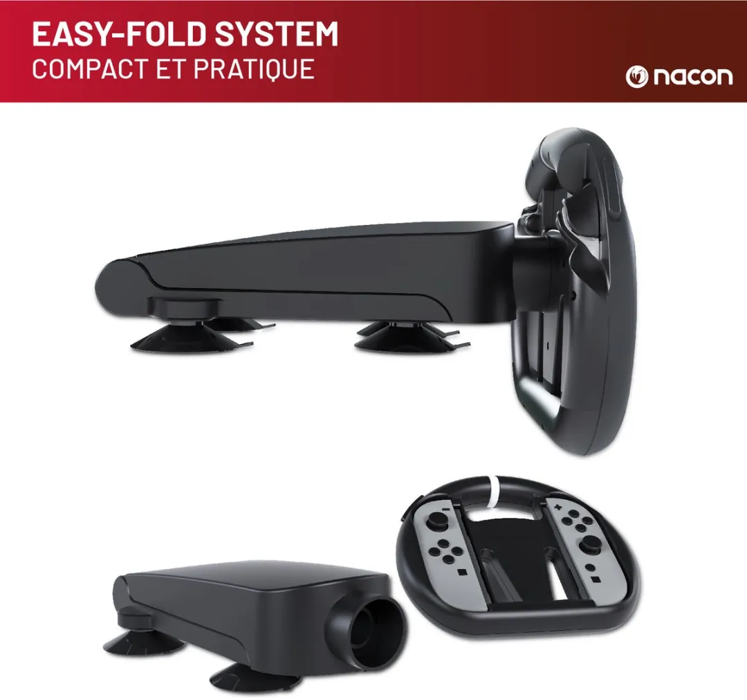 Nacon NA028232 Opvouwbaar Racingstuur Nintendo Switch 2 - Zwart