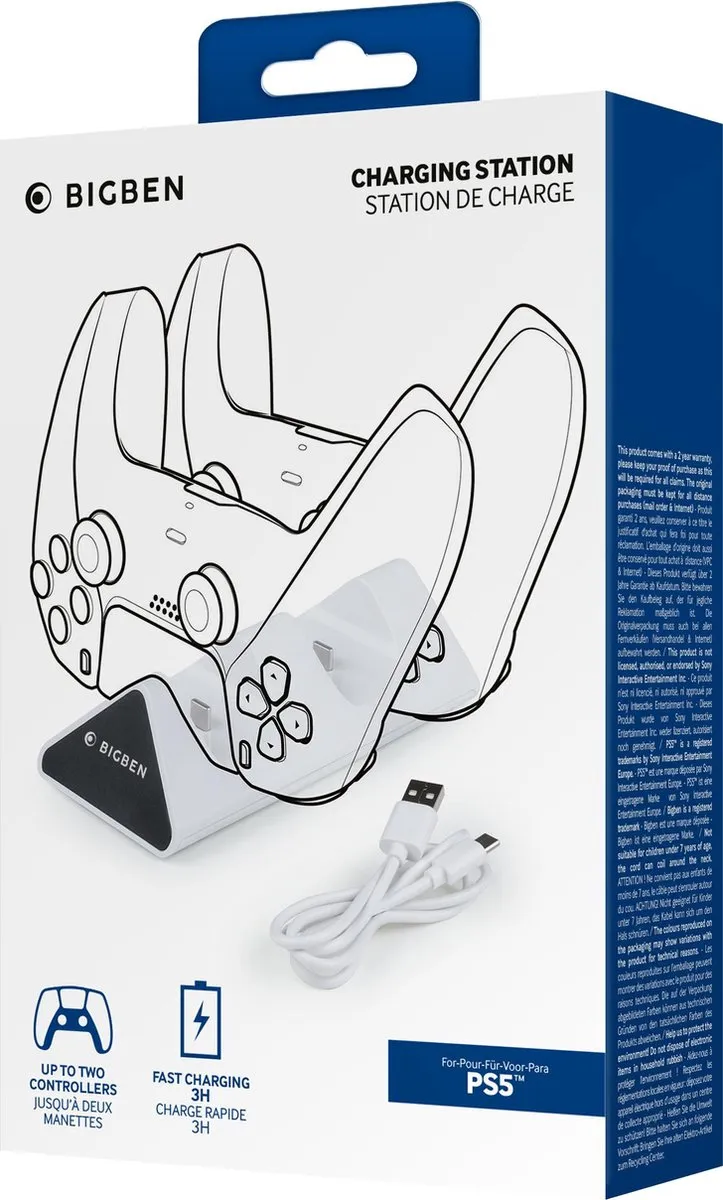Nacon DualSense Controller Oplaadstation V2 PS5 - Wit