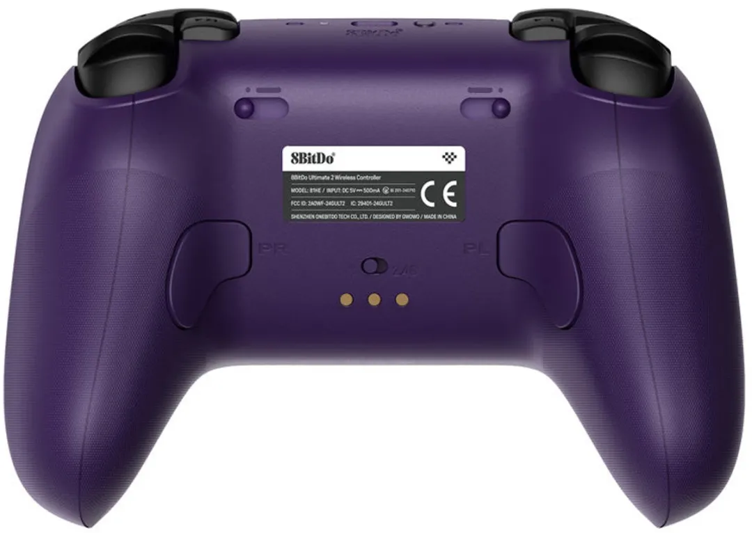8Bitdo Ultimate 2 Wireless Gampad - Bluetooth - 2.4GHz - RGB - Paars