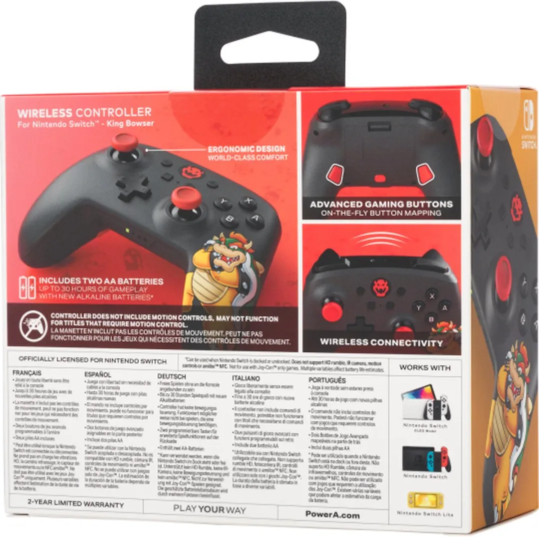POWERA King Bowser Draadloze Controller NSGP0251-01 - Zwart
