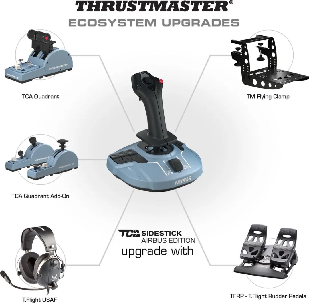 Thrustmaster TCA Sidestick Airbus Edition Joystick - 17 Knoppen