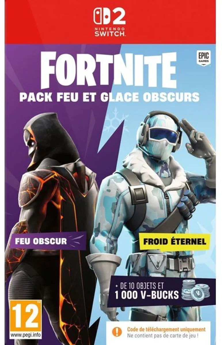 Fortnite Feu & Glace Obscurs Pack - 1000 V-Bucks