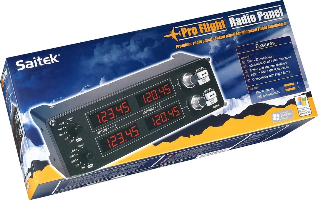 Logitech G Saitek Pro Flight Radio Paneel 945-000011 - Zwart