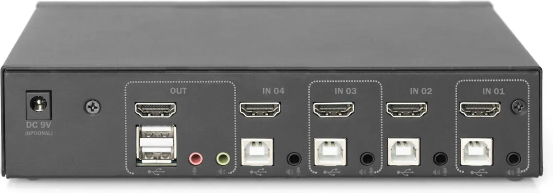Digitus DS-12880 KVM-switch 4K HDMI - 4+1 Poorten