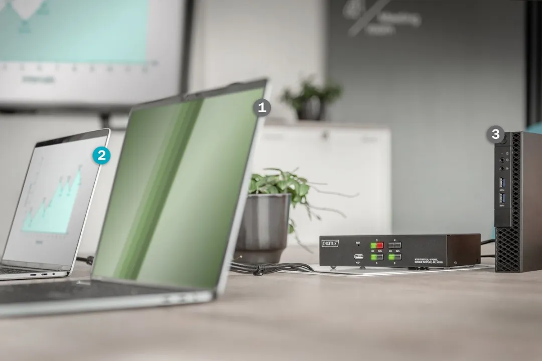 Digitus DS-12880 KVM-switch 4K HDMI - 4+1 Poorten