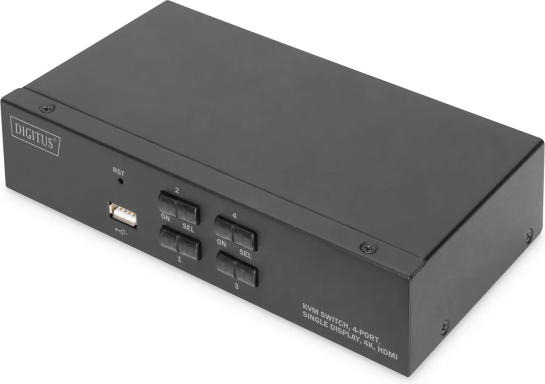 Digitus DS-12880 KVM-switch 4K HDMI - 4+1 Poorten