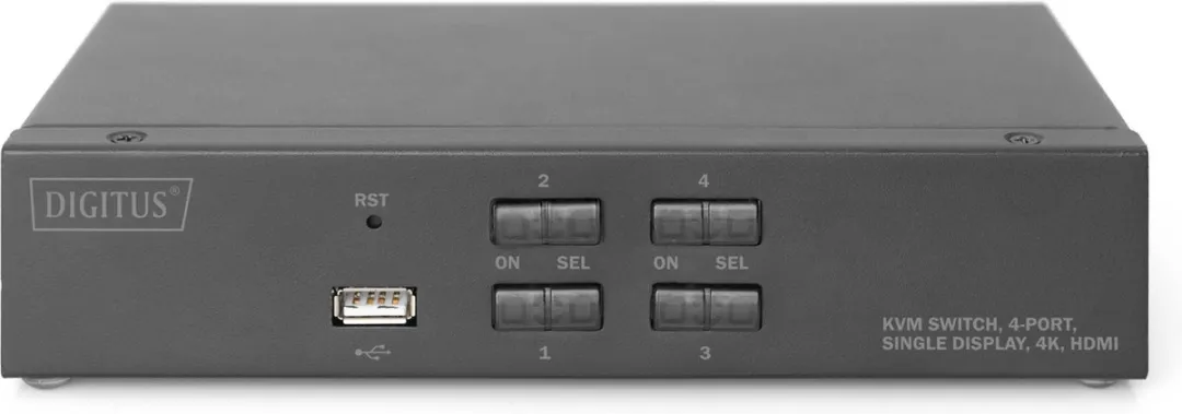 Digitus DS-12880 KVM-switch 4K HDMI - 4+1 Poorten