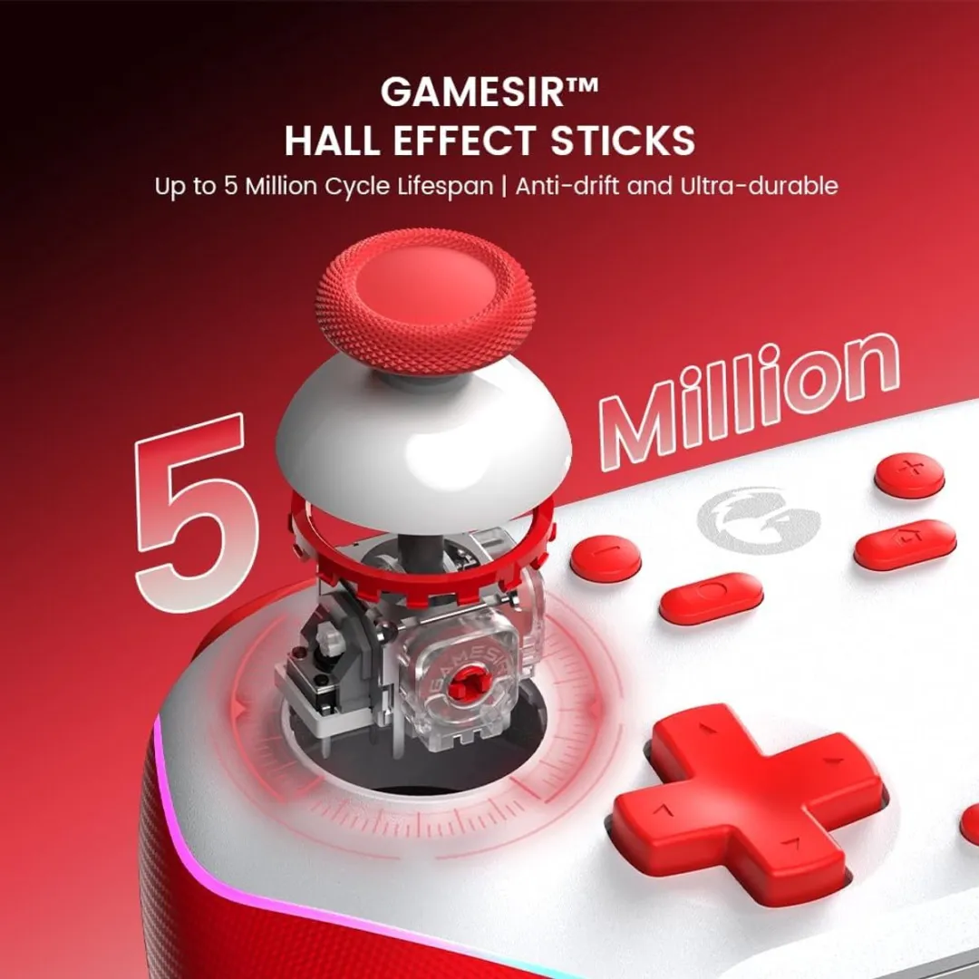 GameSir Super Nova Draadloze Controller - Hall Effect - Rood