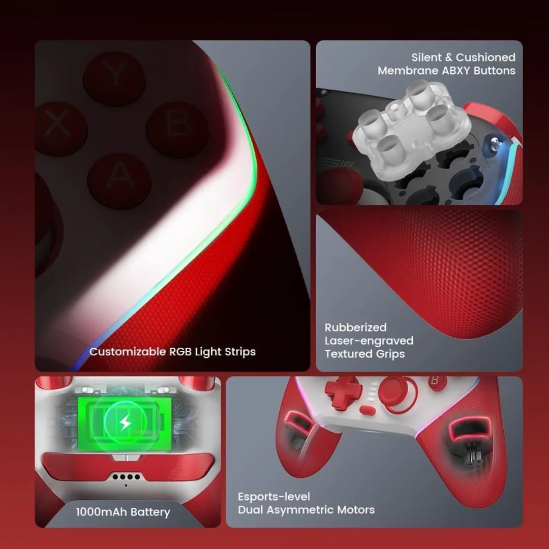 GameSir Super Nova Draadloze Controller - Hall Effect - Rood