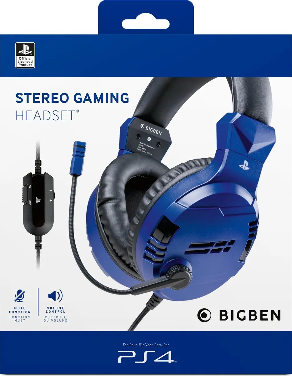 Bigben Stereo Gaming Headset V3 PS4OFHEADSETV3BLUE - Blauw - afbeelding 6 van 6