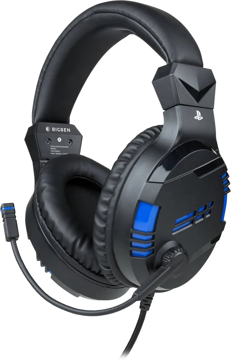 Bigben Stereo Gaming Headset V3 PS4OFHEADSETV3 - Zwart/Blauw