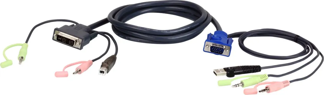 ATEN 2L-7DX3U KVM Kabel VGA-DVI 3m