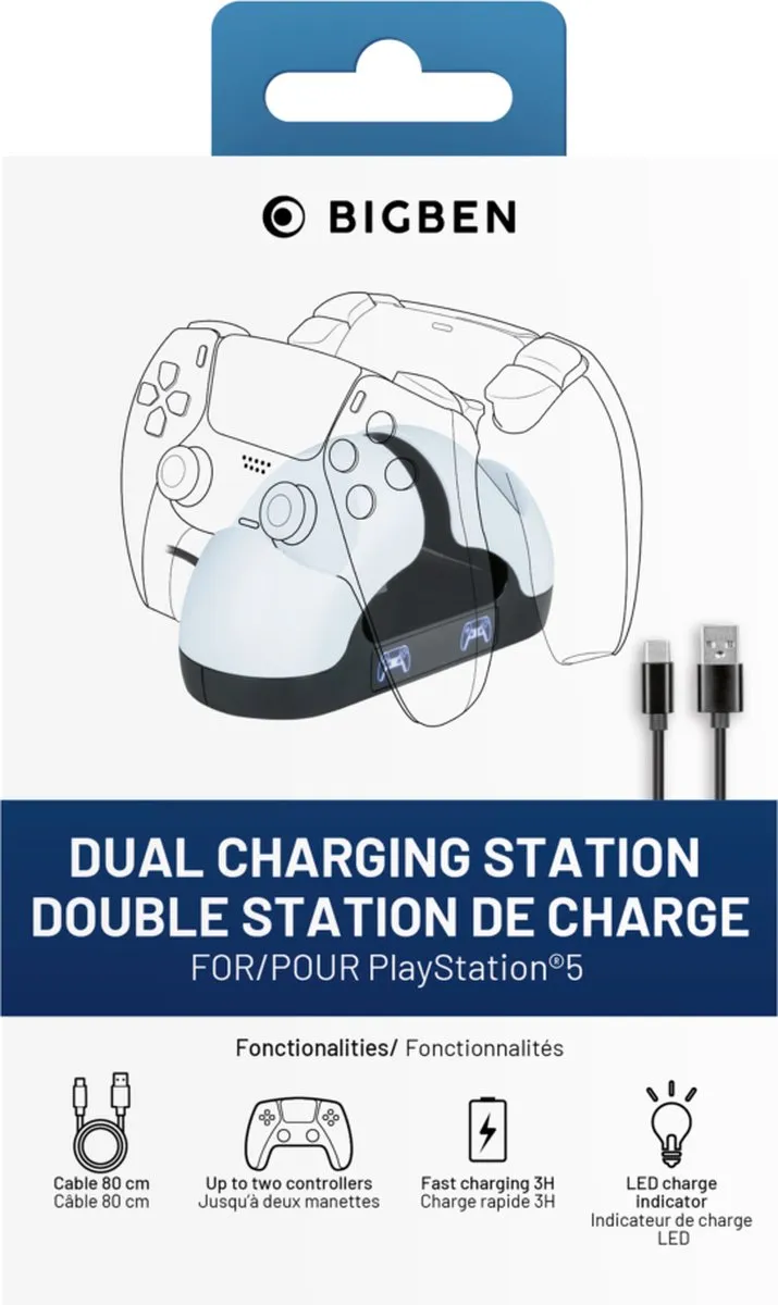 Bigben PS5DUALCHARGERV3 Oplaadstation