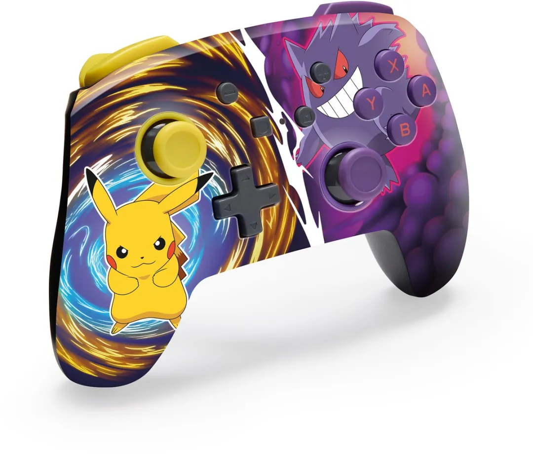 PowerA Geavanceerde Draadloze Controller NSGP0420-01 - Pikachu vs. Gengar