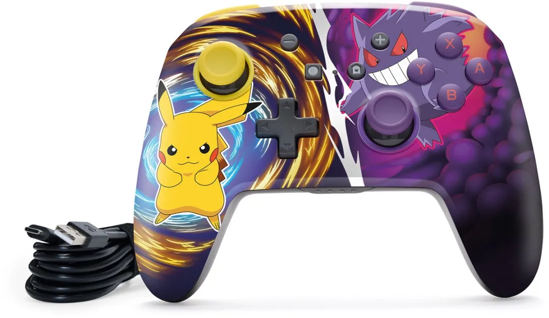 PowerA Geavanceerde Draadloze Controller NSGP0420-01 - Pikachu vs. Gengar