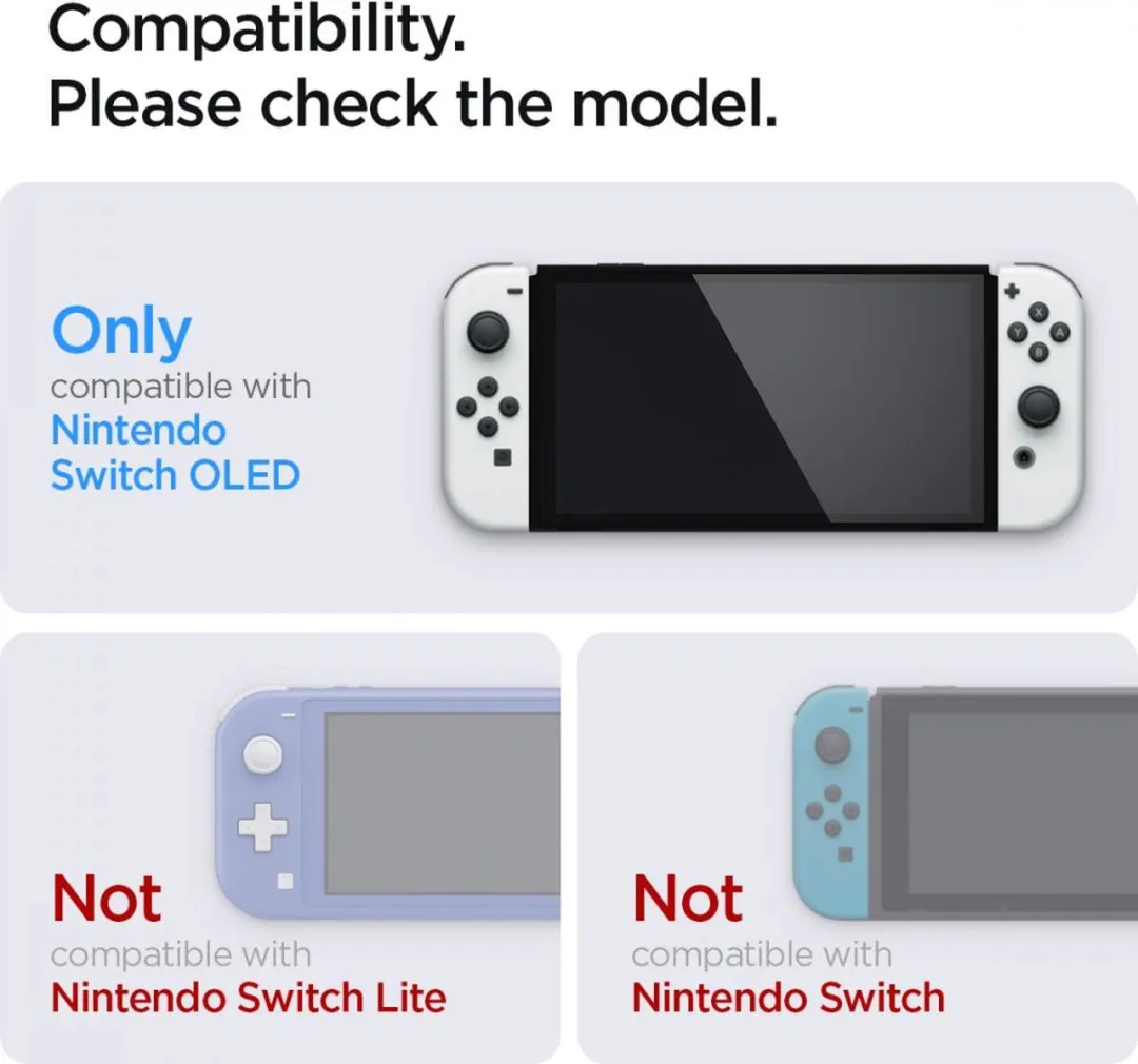 Spigen Glass EZ FIT AGL03829 Screenprotector Nintendo Switch OLED - 2 Stuks - afbeelding 4 van 6