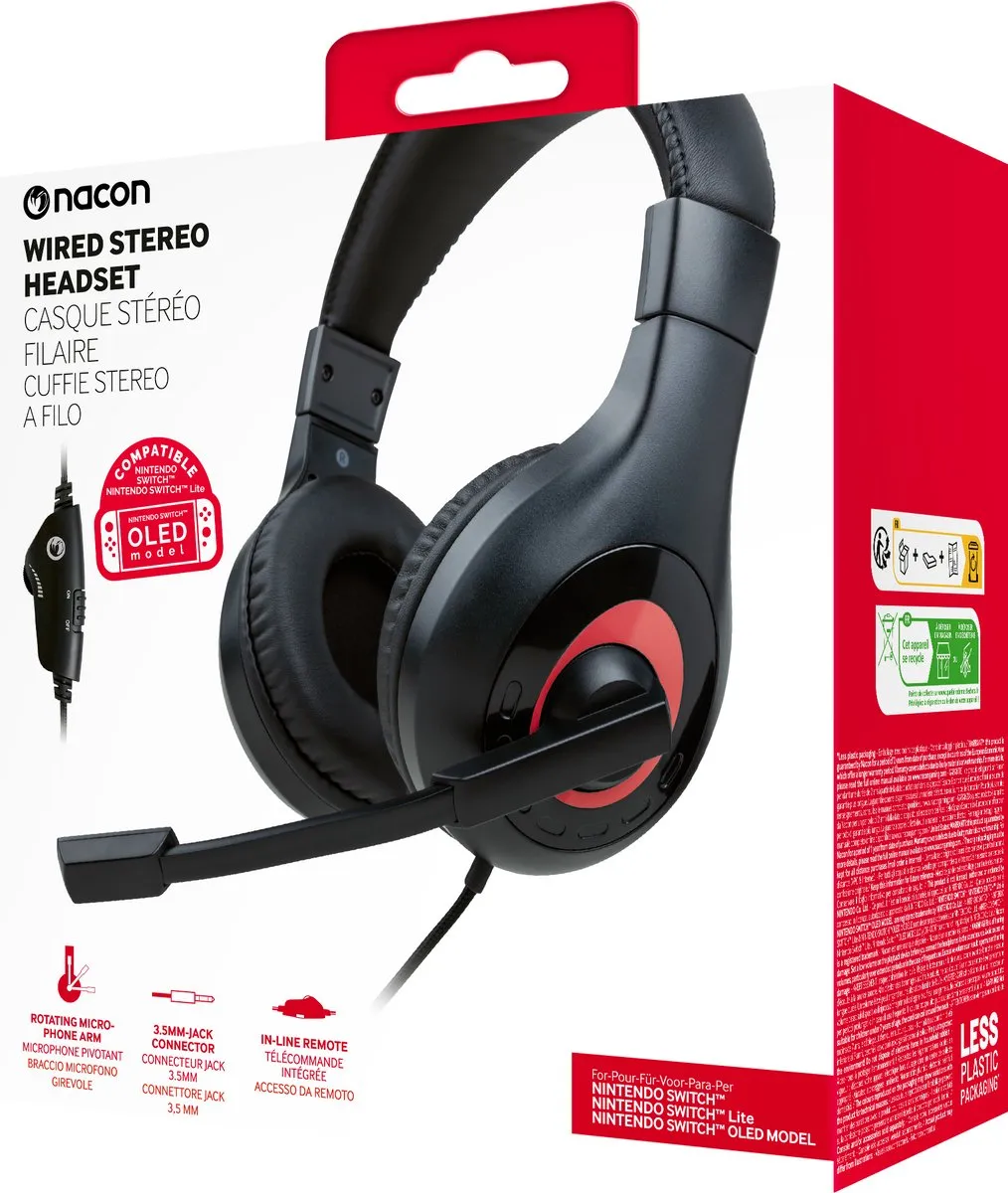 Nacon Stereo Gaming Headset V1 Nintendo Switch - Zwart - afbeelding 6 van 6