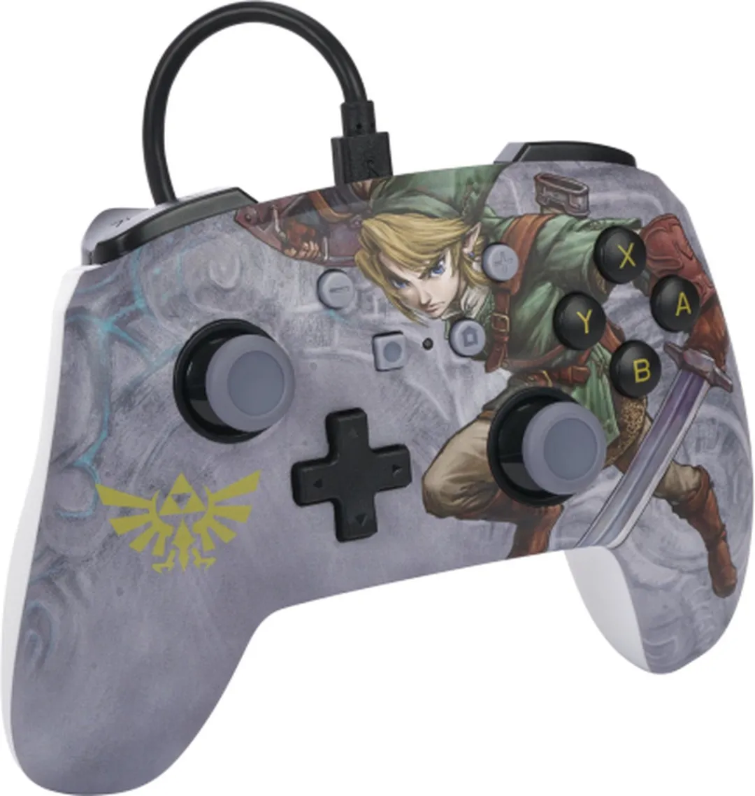 POWERA NSGP0096-01 Bedrade Controller Nintendo Switch - Dappere Link Grijs