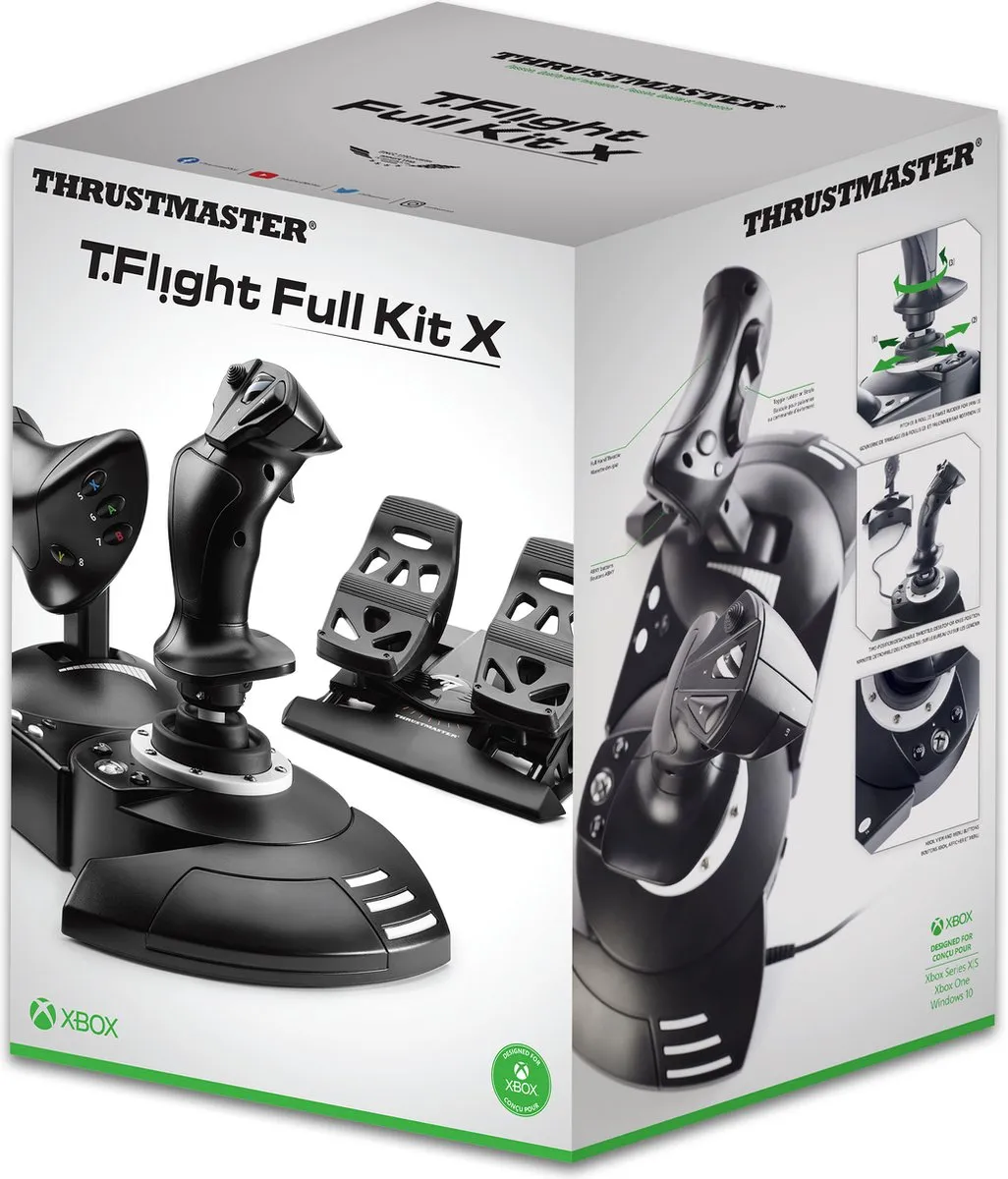 Thrustmaster T.Flight Full Kit X HOTAS - Joystick & Pedalen - 14 Knoppen