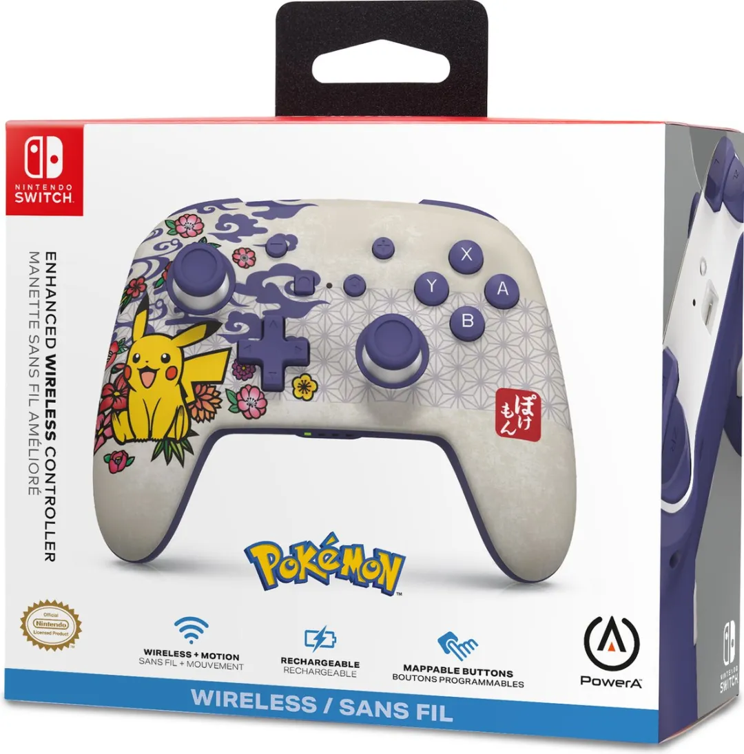 PowerA NSGP0324-01 Draadloze Controller - Pikachu Blossom - afbeelding 6 van 6