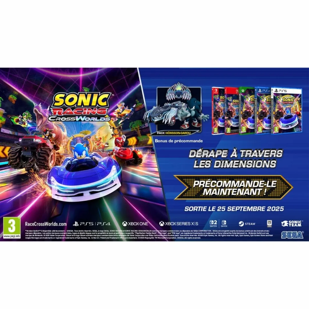 Sega Sonic Racing CrossWorlds Nintendo Switch - 4 Spelers