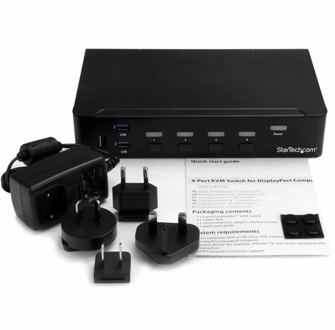 Startech SV431DPU3A2 4-Poorts DisplayPort KVM Switch - USB 3.0