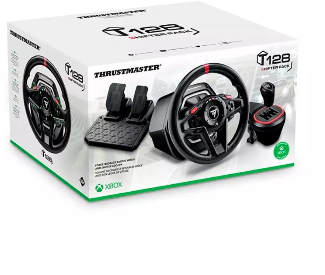 Thrustmaster T128-X Racestuur met TH8S Shifter - Force Feedback - 28cm