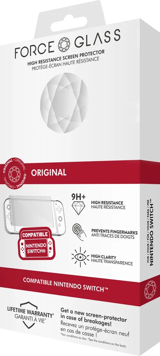 Bigben Force SWITCHFORCEGLASS2 Glasbeschermer Nintendo Switch
