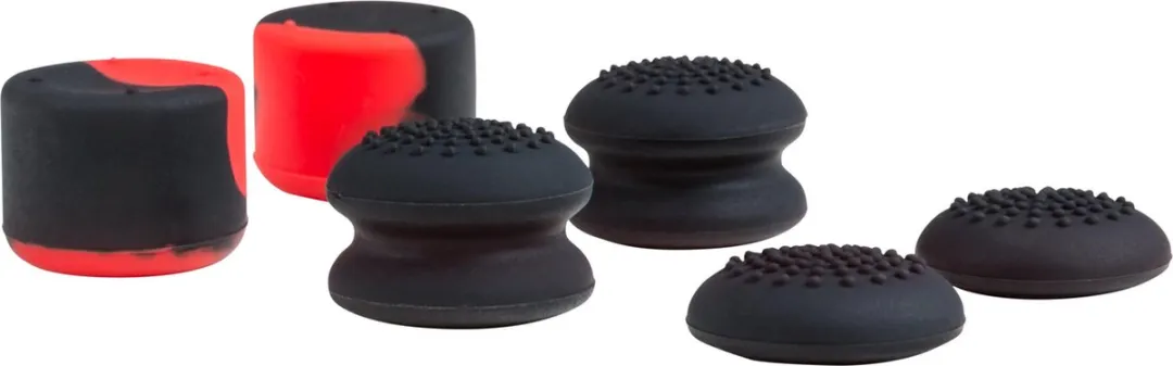 Bigben Thumb Grips PS5THUMBGRIB - 6 Stuks - Zwart/Rood