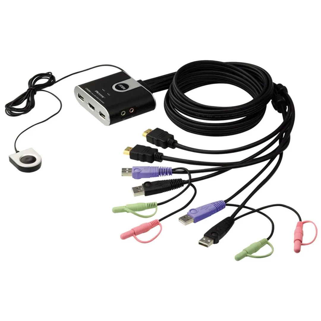 Aten CS692 2-Poorts HDMI+USB KVM Switch - Audio