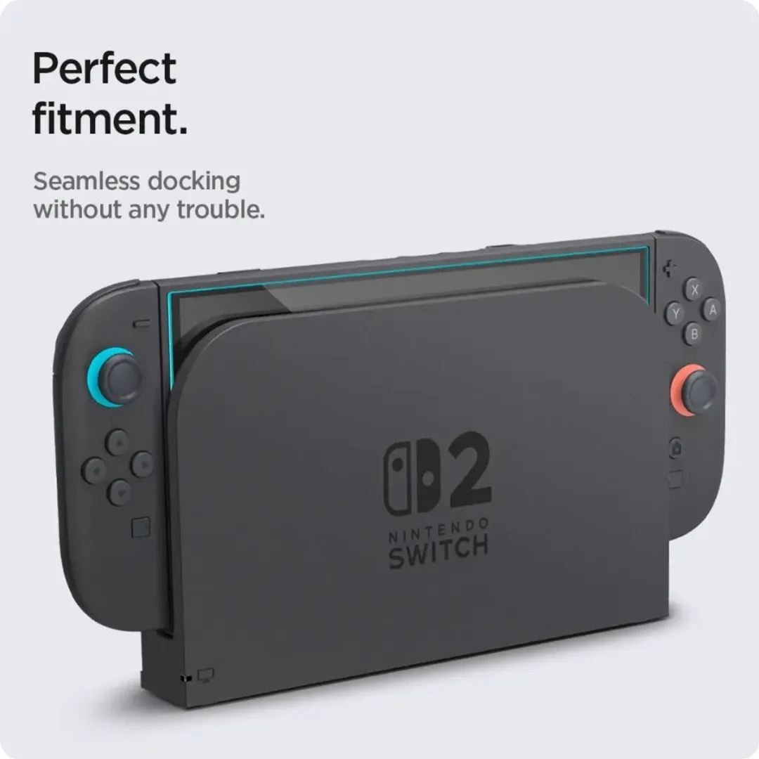 Spigen Glass.tr Ez Fit 2-Pack Bescherming Nintendo Switch