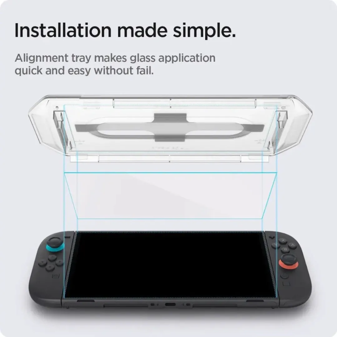 Spigen Glass.tr Ez Fit 2-Pack Bescherming Nintendo Switch