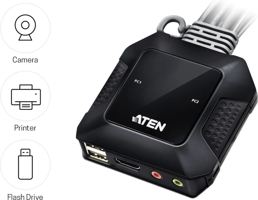 ATEN CS22H 2-Poorts USB 4K HDMI KVM Switch
