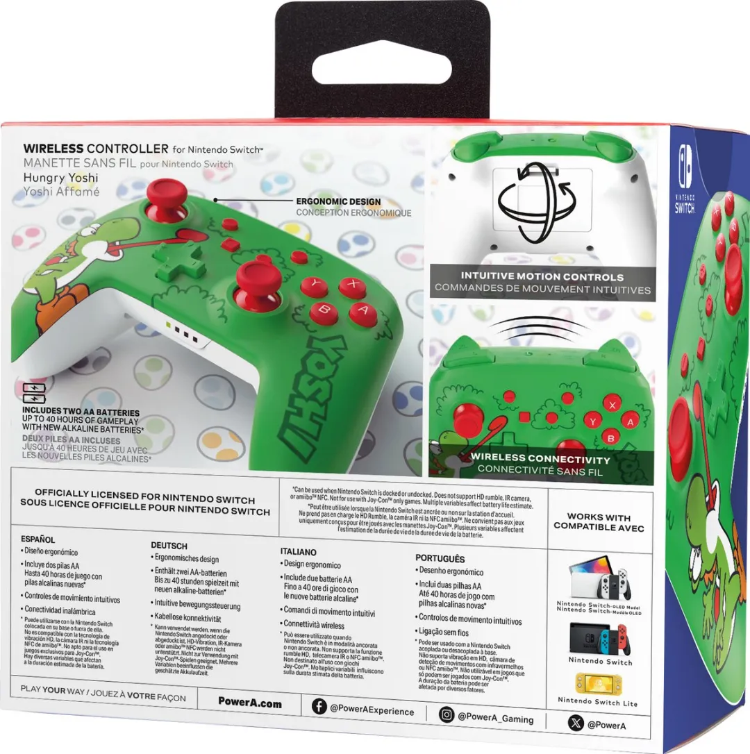 PowerA Draadloze Controller NSGP0446-01 - Hungry Yoshi - afbeelding 6 van 6