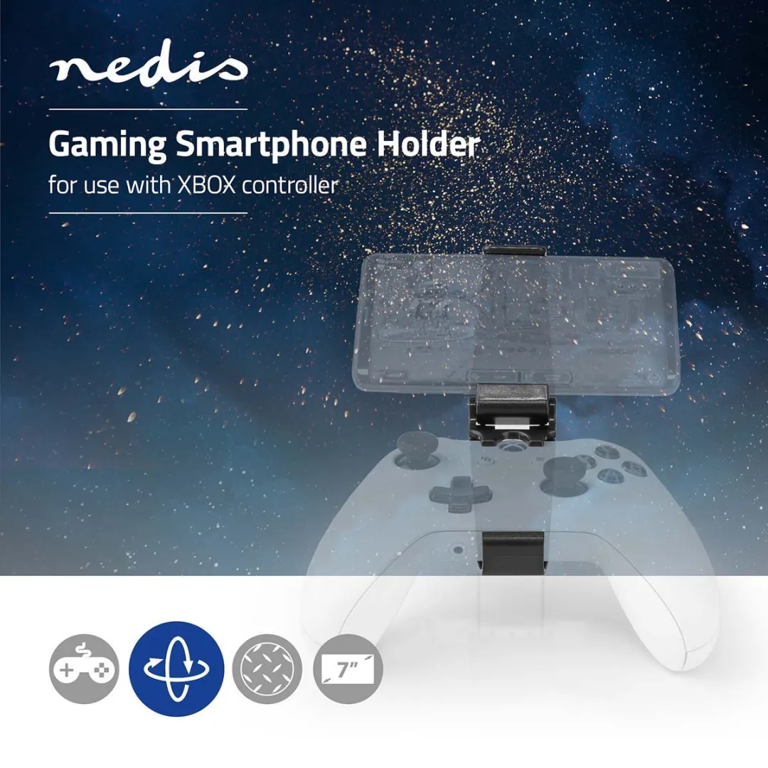 Nedis SGPDX100BK Smartphonehouder Gaming - Zwart - afbeelding 6 van 6