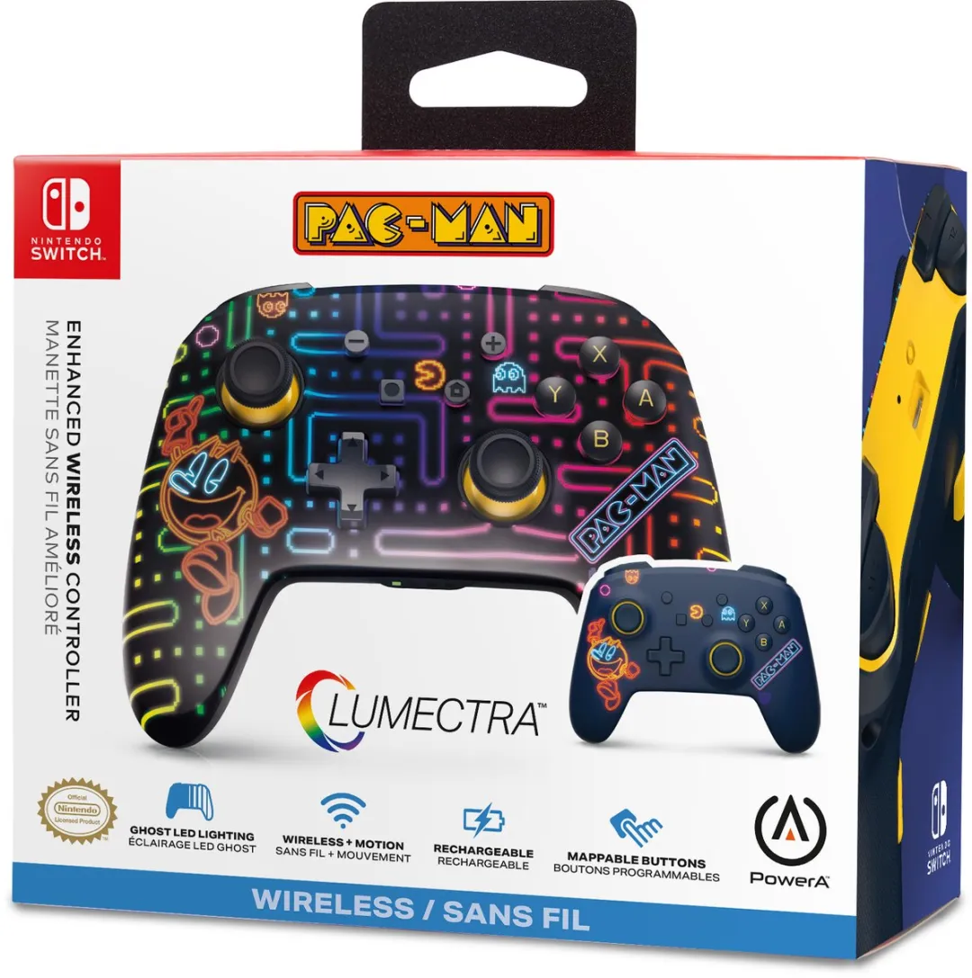 PowerA NSGP0458-01 Draadloze Controller - Pac-Man Neon Arcade - 900mAh