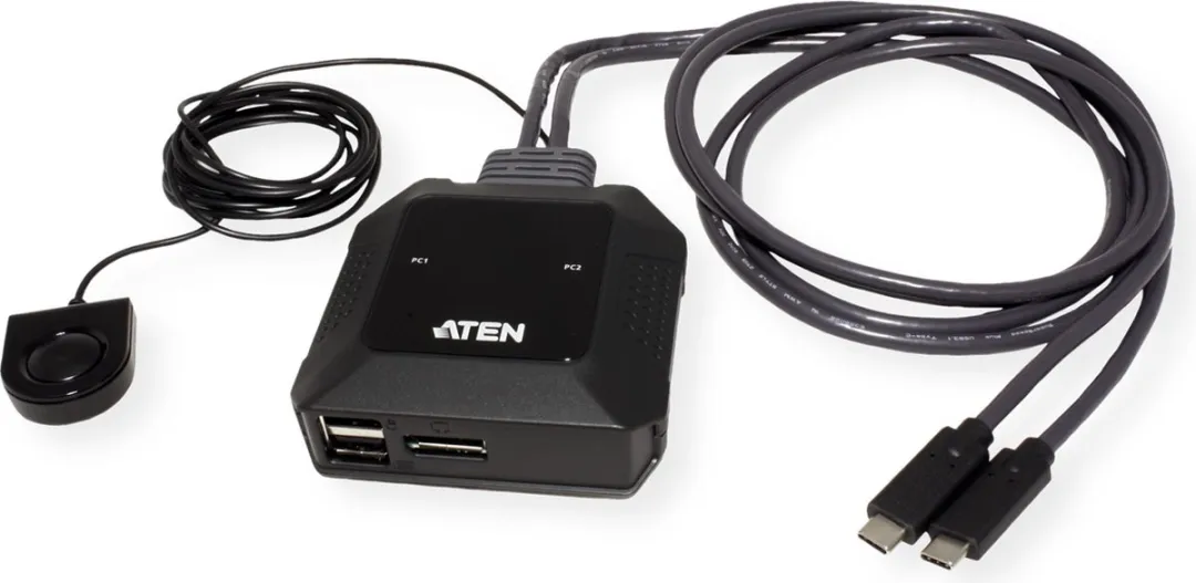 ATEN US3312 USB-C KVM Switch 2-Poorten 4K DisplayPort