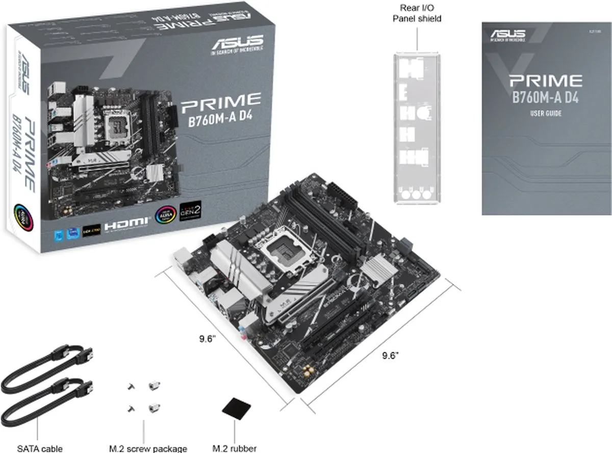 ASUS PRIME B760M-A D4-CSM Moederbord - LGA1700