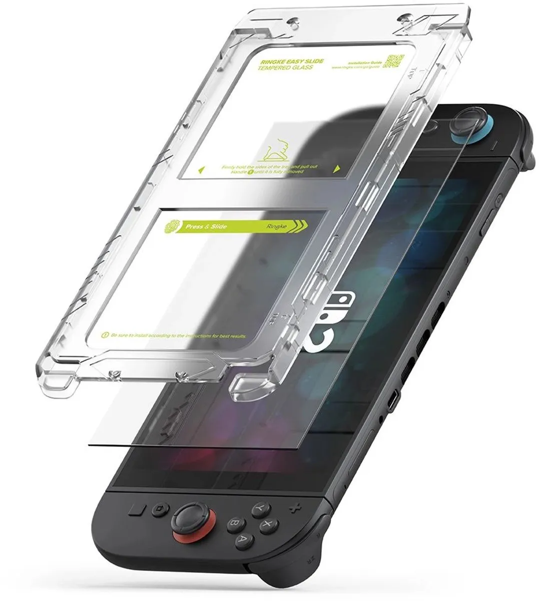 Ringke Gehard Glas Easy Slide 2-Pack - Nintendo Switch 2 Bescherming
