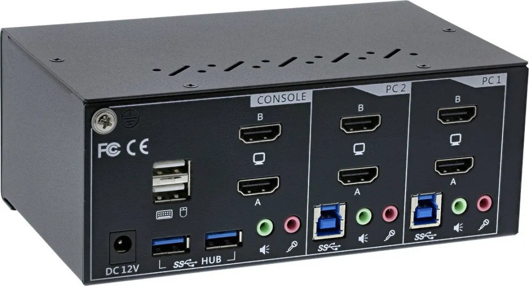 InLine 62652I KVM Switch 2-Poorts HDMI 4K USB 3.0 Audio