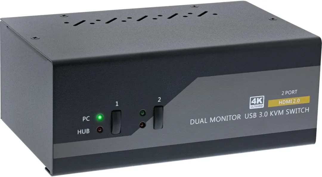 InLine 62652I KVM Switch 2-Poorts HDMI 4K USB 3.0 Audio
