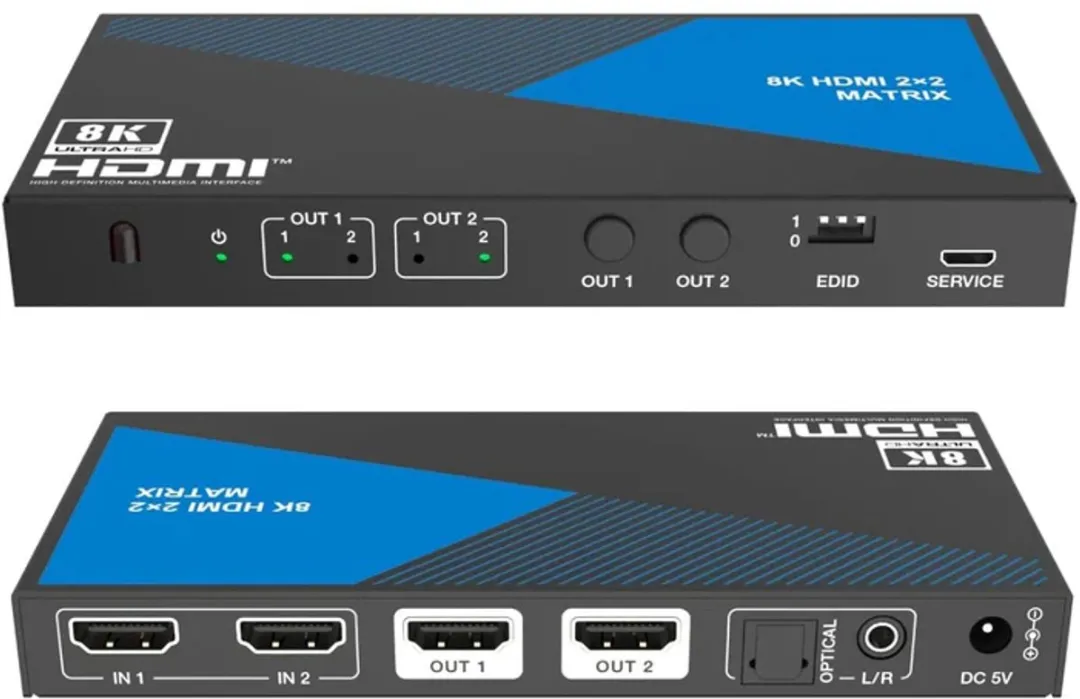 NÖRDIC SGM-244 HDMI Matrix Switch 8K 60Hz - 4K 120Hz - Audio Extractor