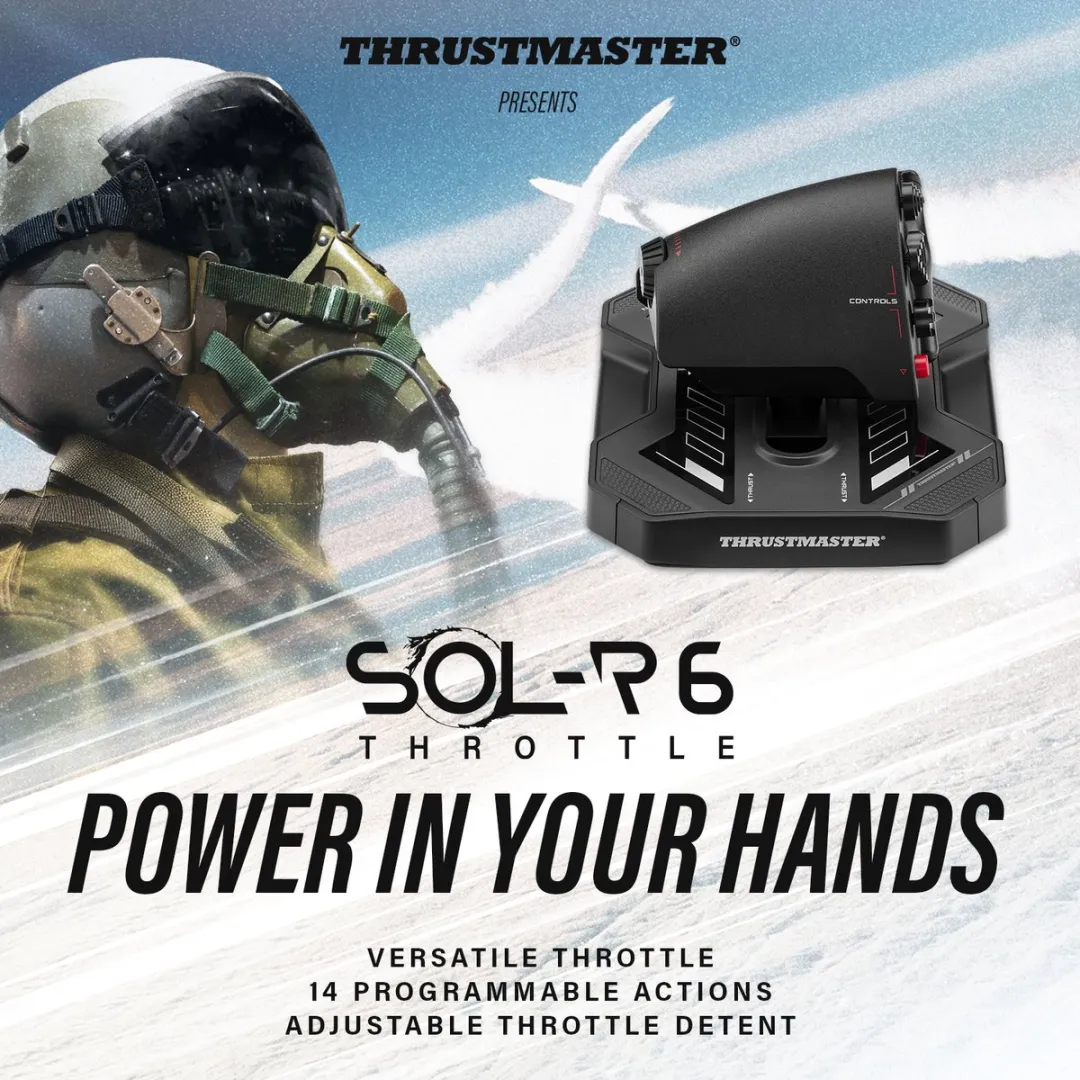 Thrustmaster Sol-R 6 Throttle 2960950 - Gaming Throttle - 14 Knoppen