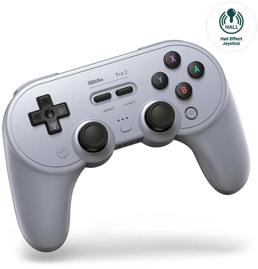 8BitDo PRO 2 Hall Edition Gamepad - Grijs