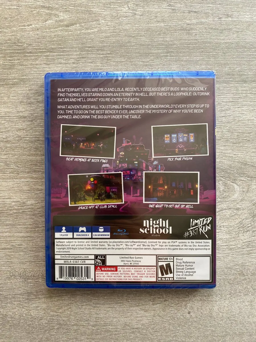 Afterparty Limited Run Games PS4