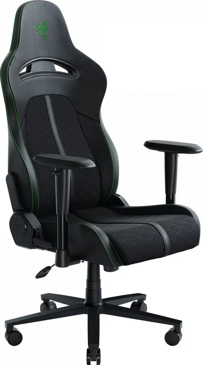 Razer Enki X RZ38-03880100-R3G1 Gaming Stoel - Rugsteun & Schouderbogen - Zwart/Groen