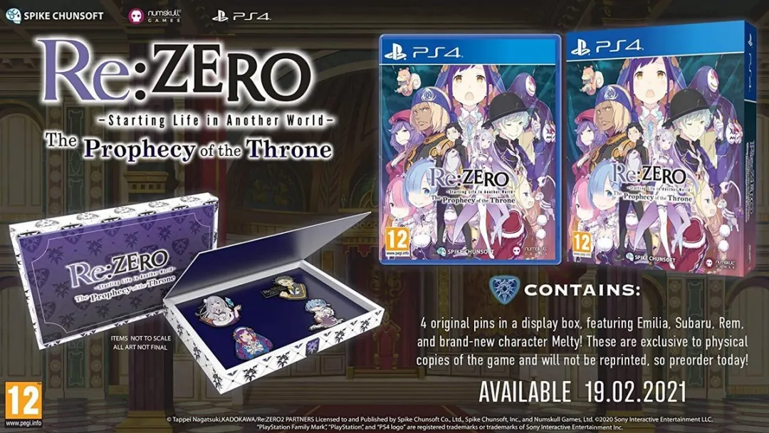 Numskull Games Re:ZERO The Prophecy of the Throne PS4 - Standard Edition