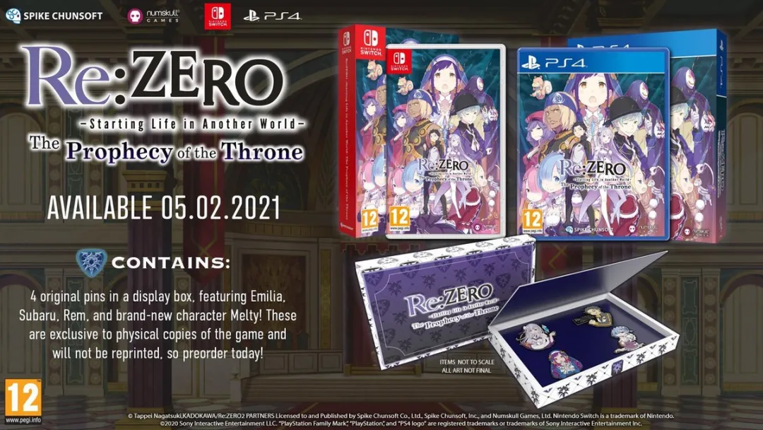 Numskull Games Re:ZERO The Prophecy of the Throne PS4 - Standard Edition
